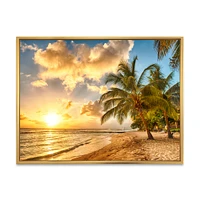 Gorgeous Beach of Island Barbados  Canvas Wall Art Print