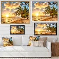 Gorgeous Beach of Island Barbados  Canvas Wall Art Print