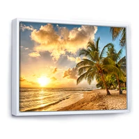 Gorgeous Beach of Island Barbados  Canvas Wall Art Print