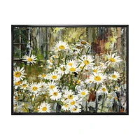 Daisies Flowers Under the Window  Wall Art