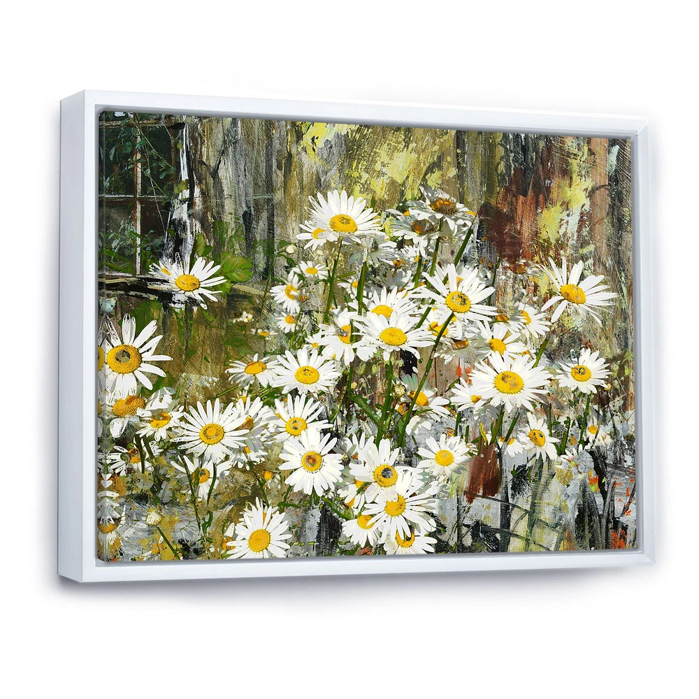Daisies Flowers Under the Window  Wall Art