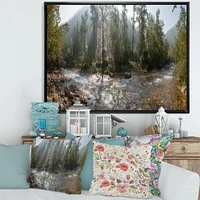 Mountain River Panorama  Wall Art