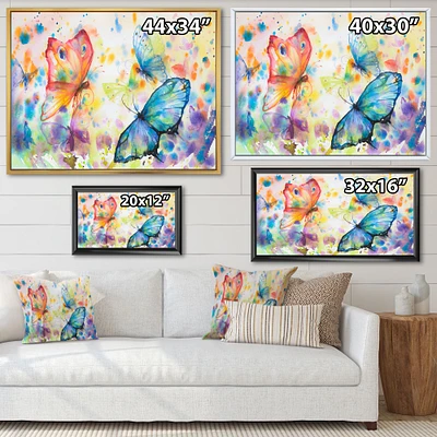 Colorful Butterflies  Wall Art