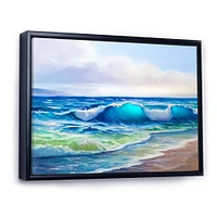 Seascape with Sunlight Catching A Wave  Wall Art