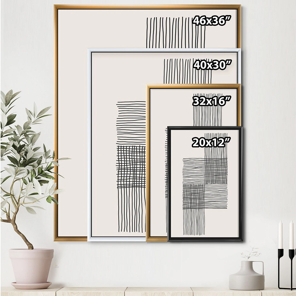 Minimal Geometric Compostions of Elementary Forms XIX  Wall Art