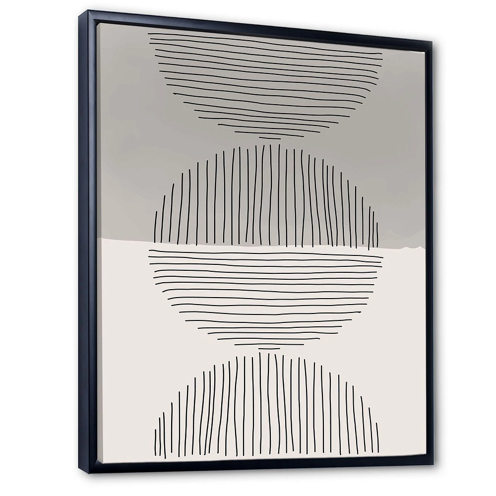 Minimal Geometric Lines and Circle IX Wall Art