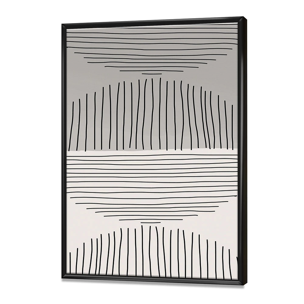 Minimal Geometric Lines and Circle IX  Wall Art