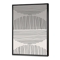 Minimal Geometric Lines and Circle IX  Wall Art