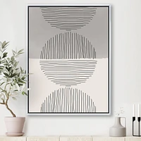 Minimal Geometric Lines and Circle IX  Wall Art