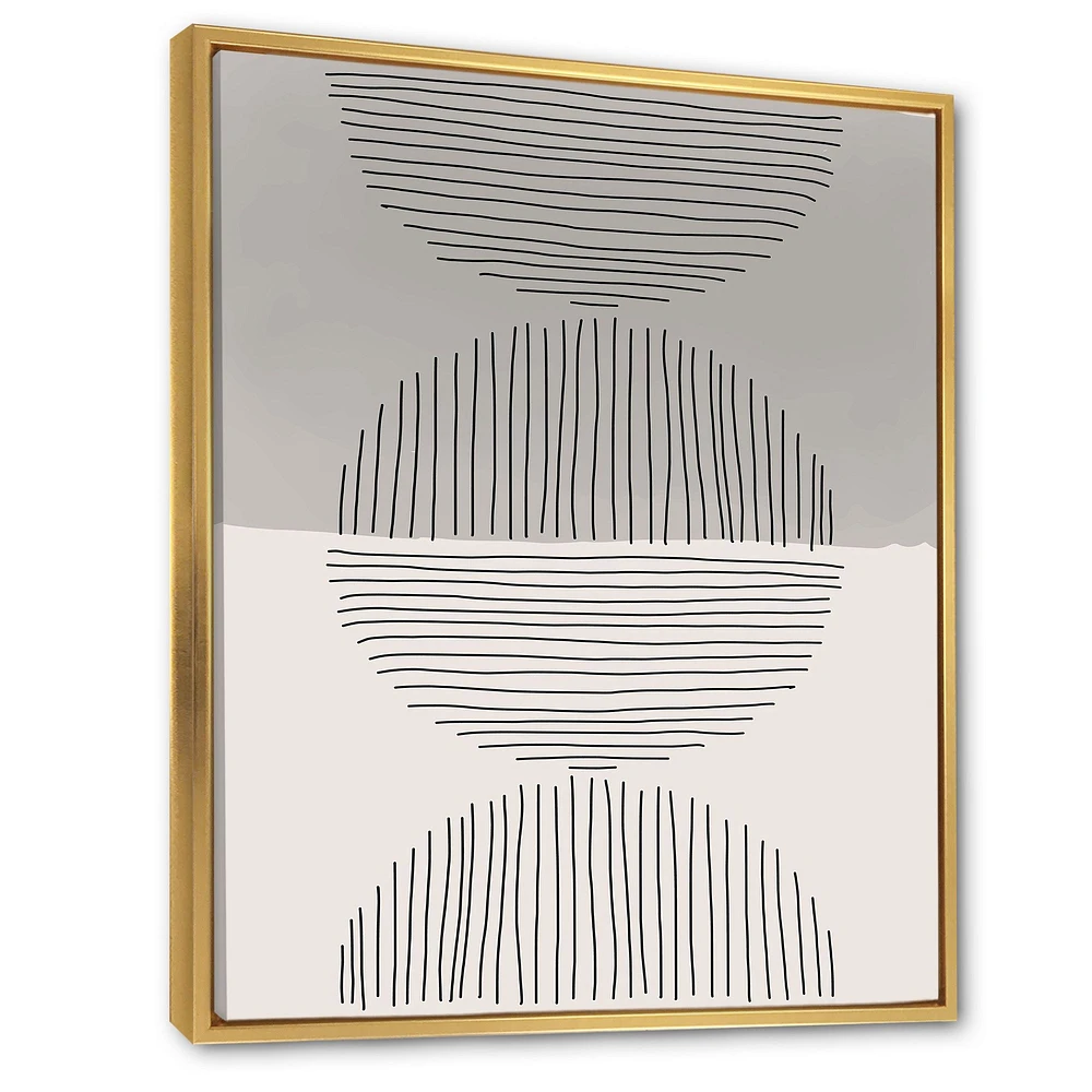 Minimal Geometric Lines and Circle IX  Wall Art