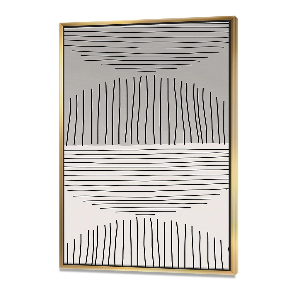 Minimal Geometric Lines and Circle IX  Wall Art