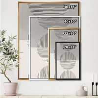 Minimal Geometric Lines and Circle IX  Wall Art