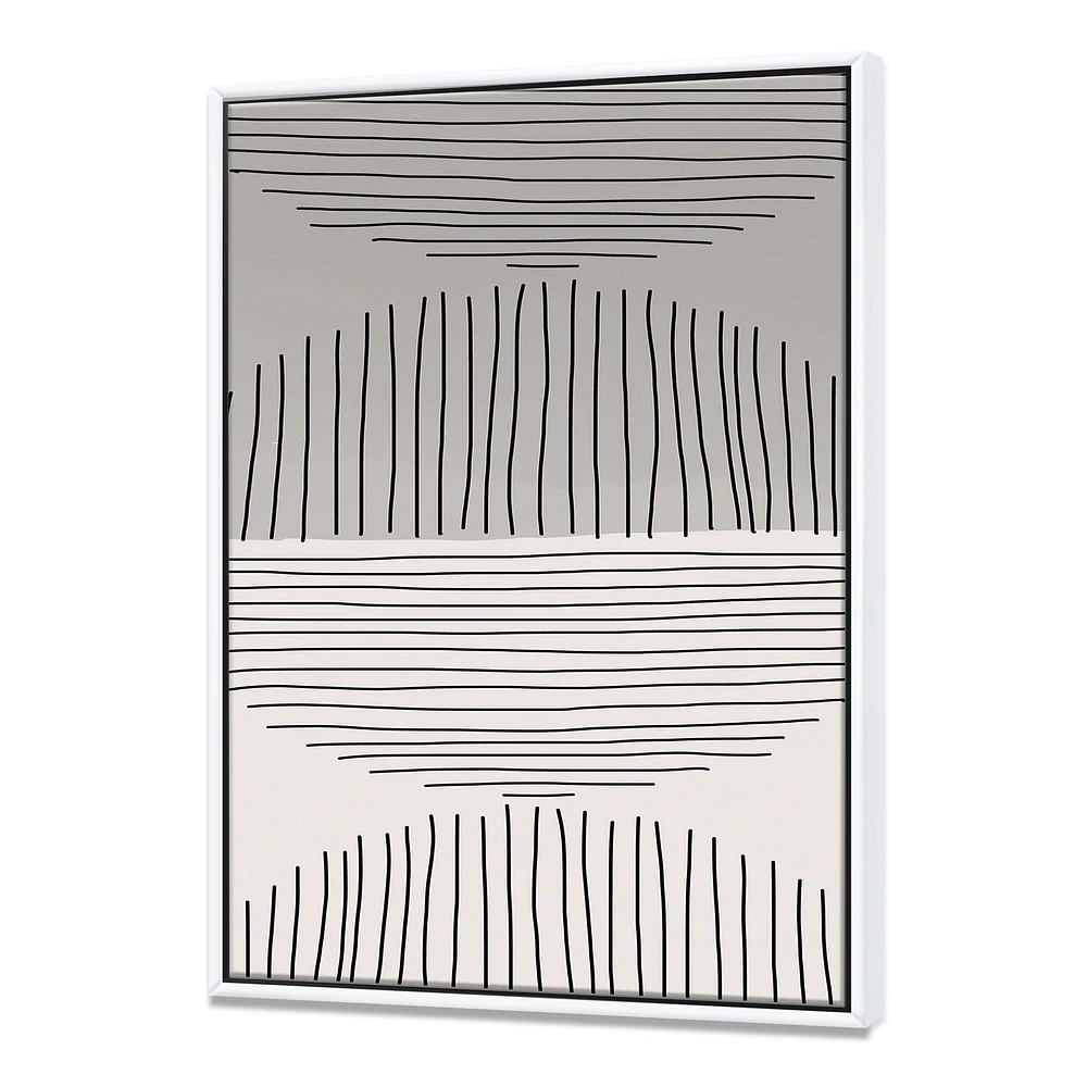 Minimal Geometric Lines and Circle IX  Wall Art