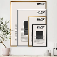 Minimal Geometric Lines and Squares VIII  Wall Art