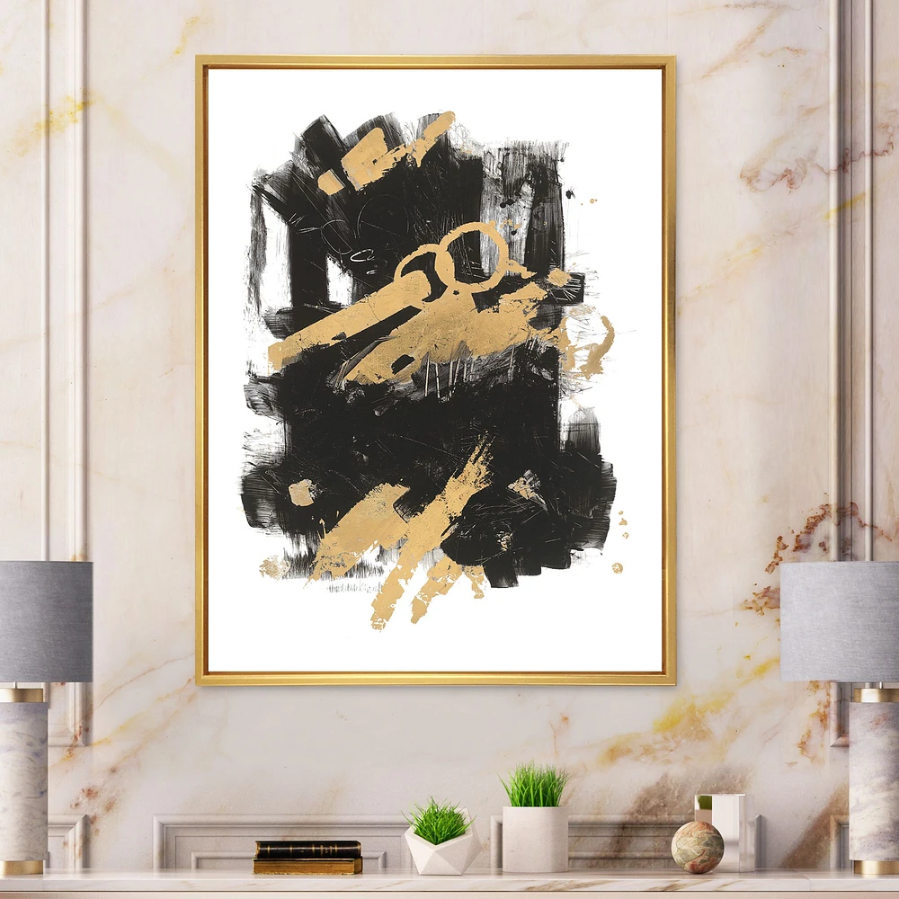 Gold and Black Drift I  Wall Art