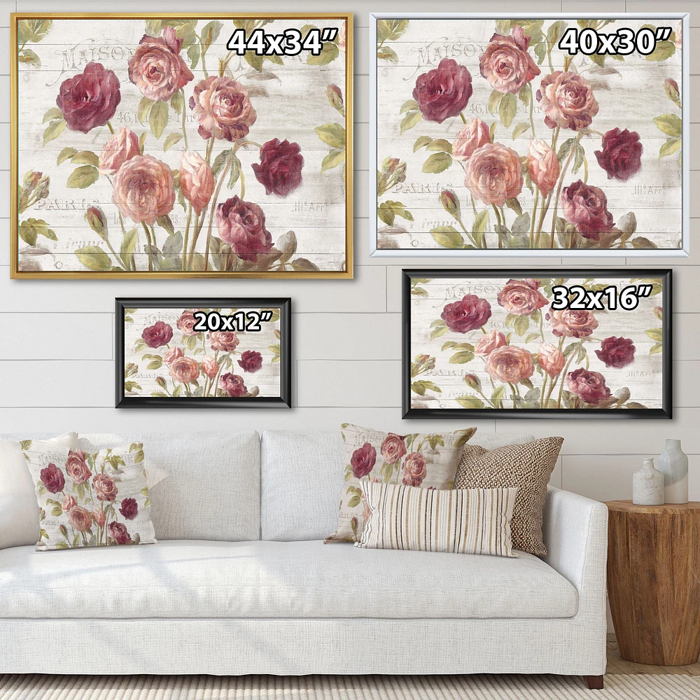 French Roses I Canvas Wall Art