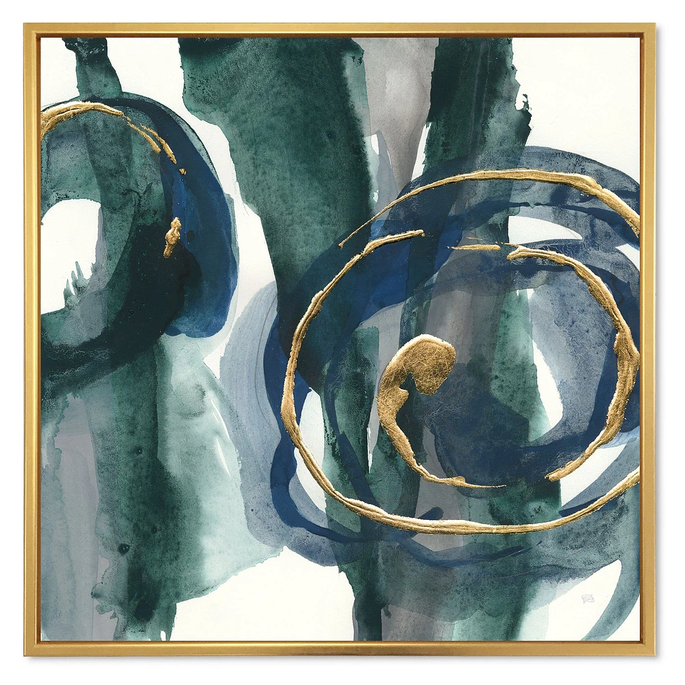 Indigo and Gold III  Canvas Wall Art Print