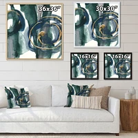 Indigo and Gold III  Canvas Wall Art Print