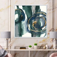 Indigo and Gold III  Canvas Wall Art Print