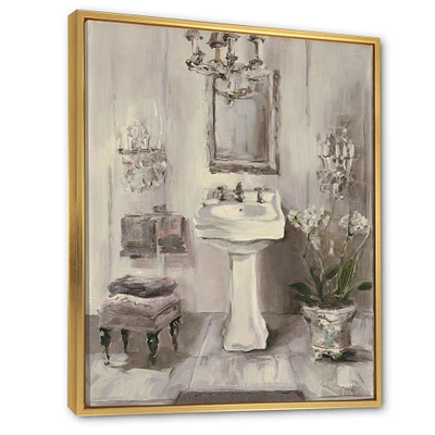 French Bathroom Vintage II  Canvas