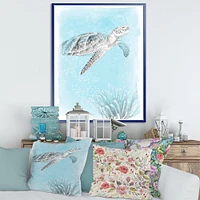 Coastal Sea Life I Turtle sketches  Wall Art