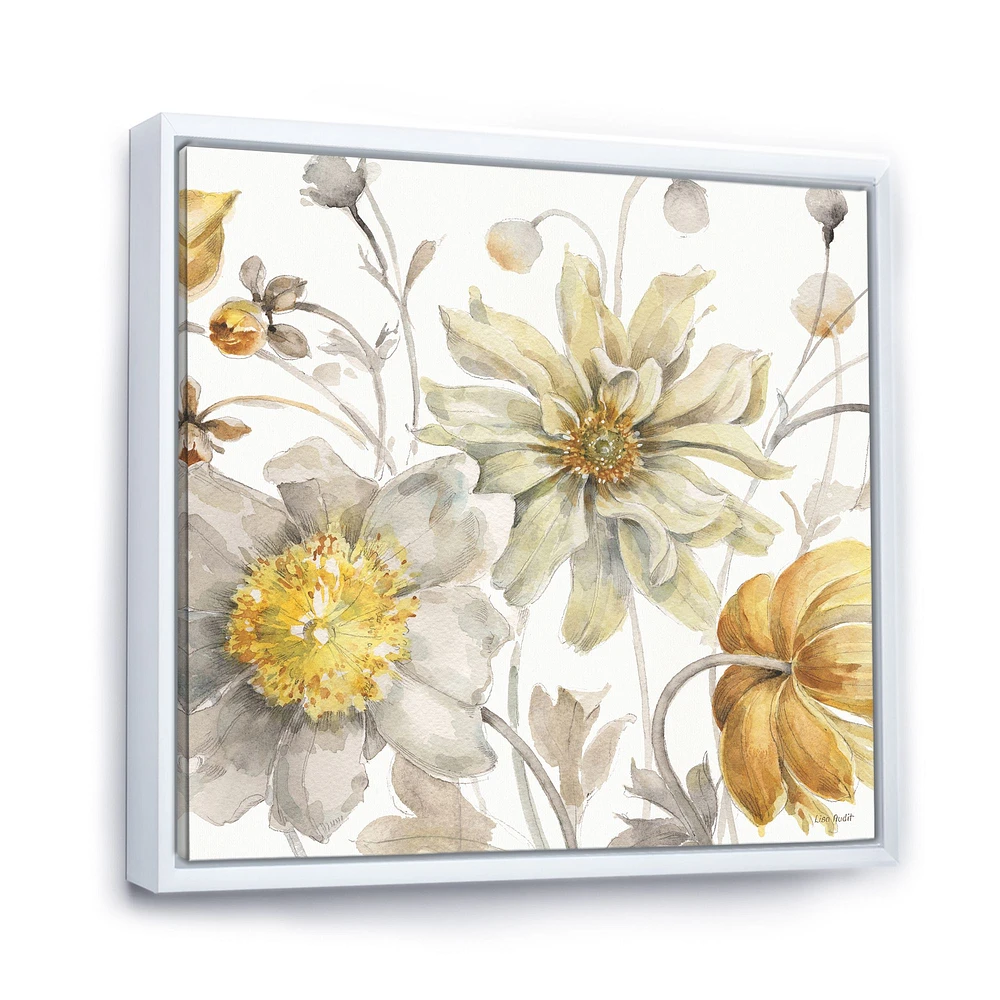 Fields of Gold Watercolor Flower V  Canvas