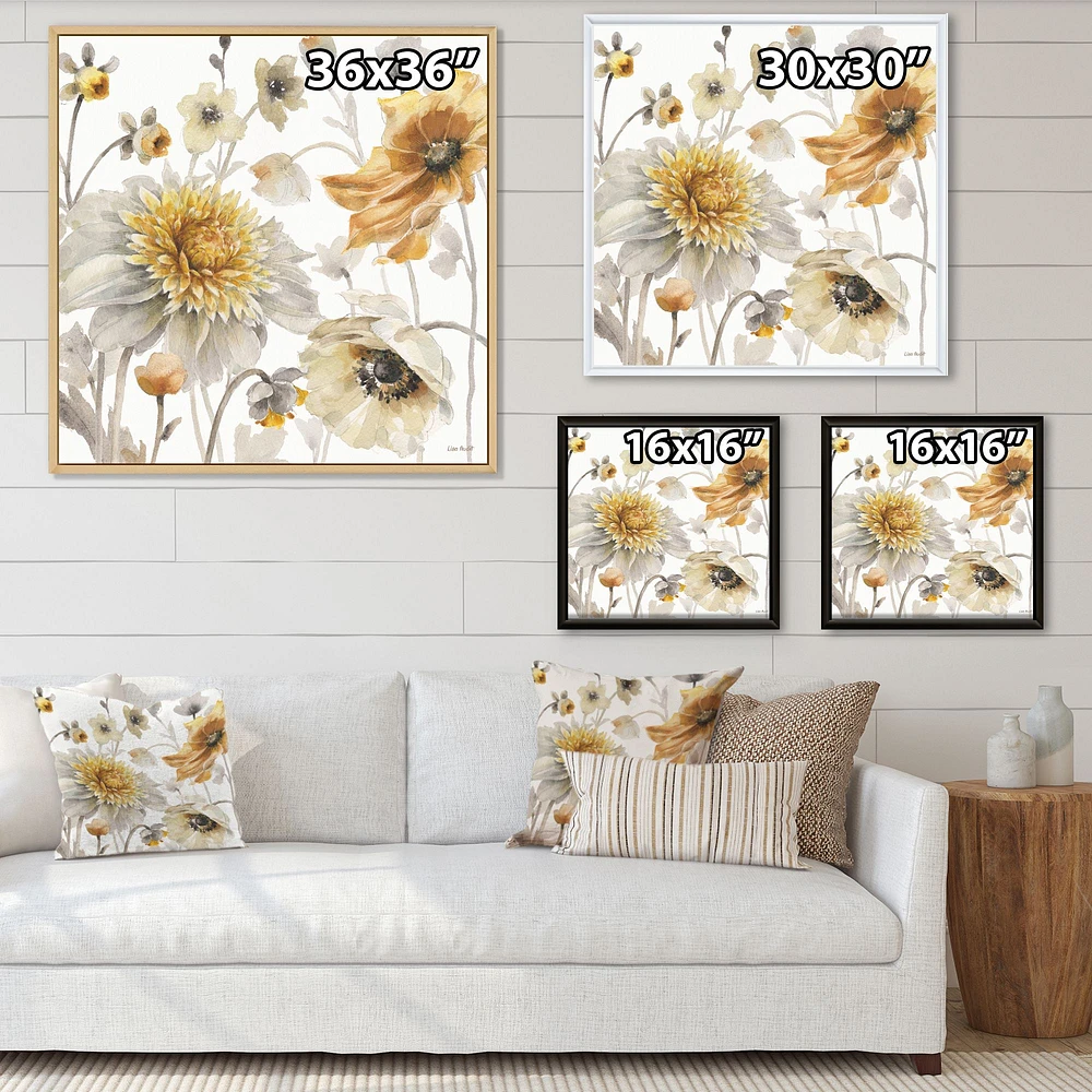 Fields of Gold Watercolor Flower VI  Wall Art
