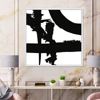 Black and White Crossing Paths I Canvas