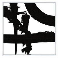 Black and White Crossing Paths I Canvas