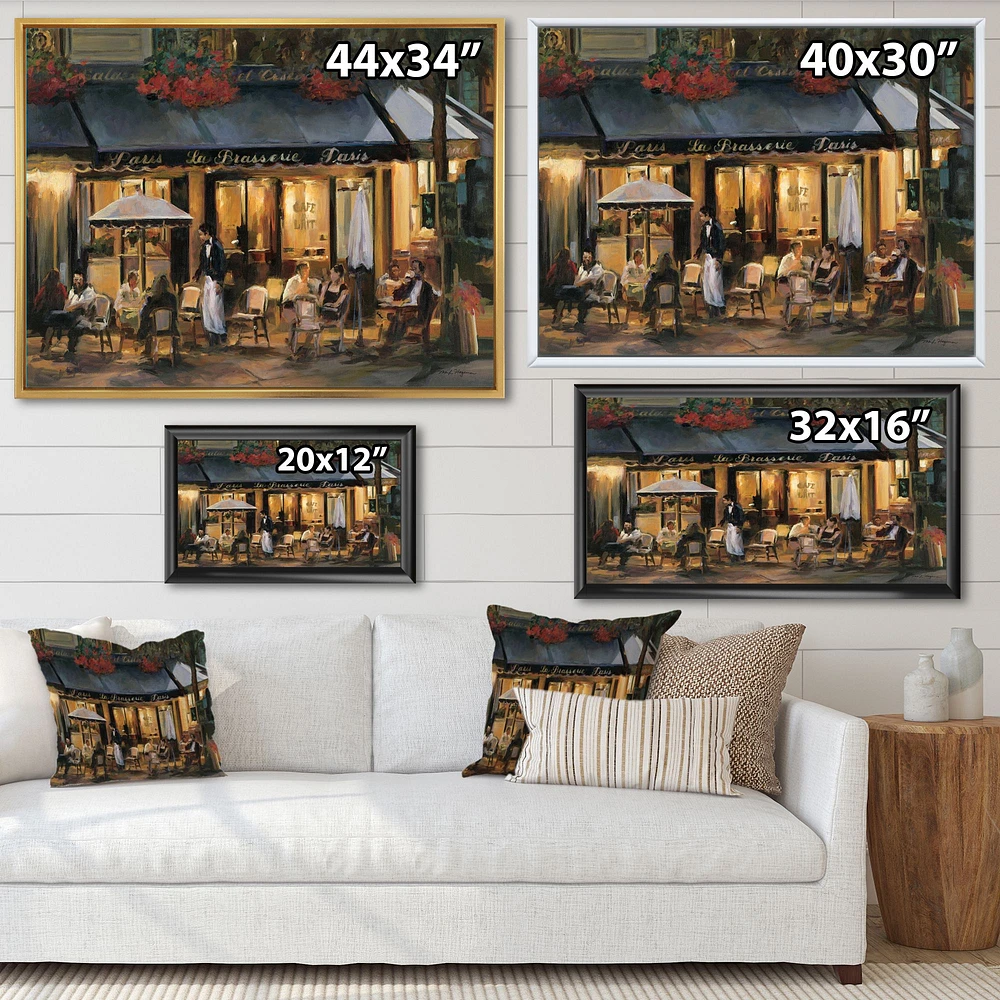La Brasserie of Champs Élysées Paris Canvas Wall Art