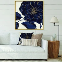Dark Rose Gilded Gold  Canvas Wall Art Print