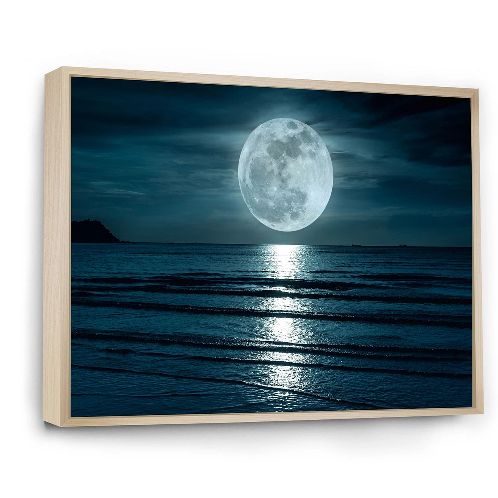 Super Moon Over The Sea I  Wall Art