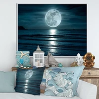 Super Moon Over The Sea I  Wall Art