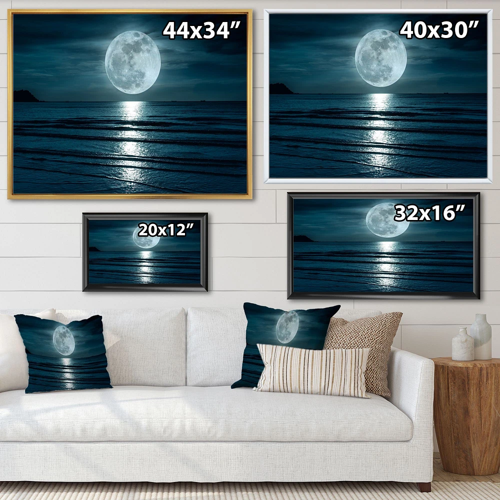 Super Moon Over The Sea I  Wall Art