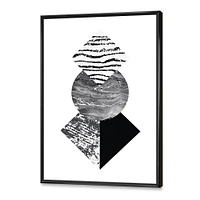 Tropical Palm Leaf with Abstract Geometry Shapes I  Wall Art