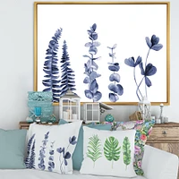 Navy Blue Eucalyptus I Wall Art