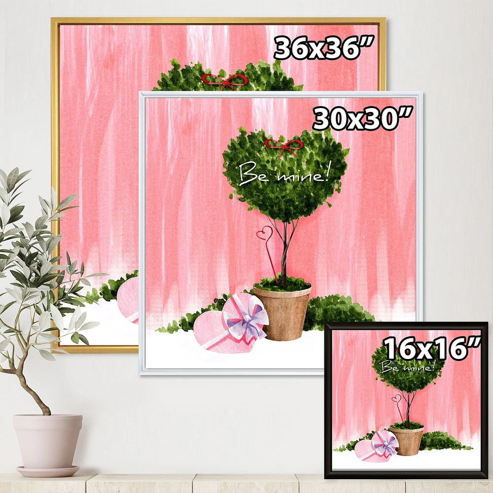 Toile « Heart Shaped Valentine House Plant »