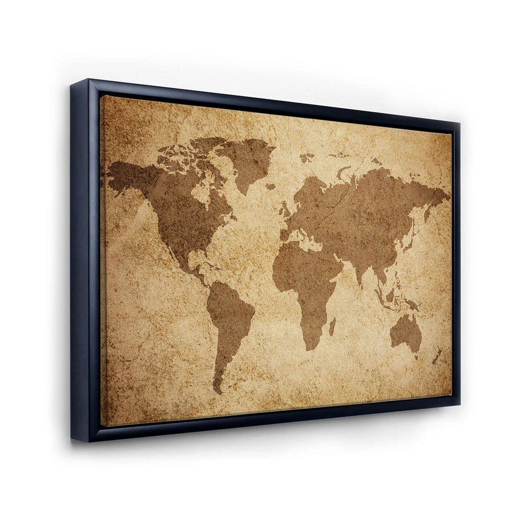 Ancient Map of The World V Canvas Wall Art