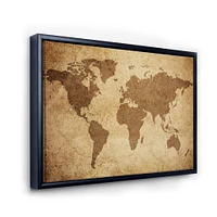 Ancient Map of The World V Canvas Wall Art
