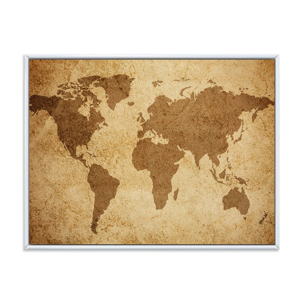 Ancient Map of The World V Canvas Wall Art