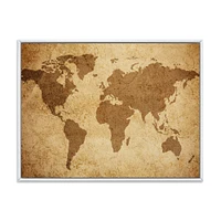 Ancient Map of The World V Canvas Wall Art