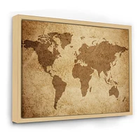 Ancient Map of The World V Canvas Wall Art