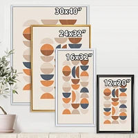 Abstract Sun and Moon S Blue Orange  Wall Art