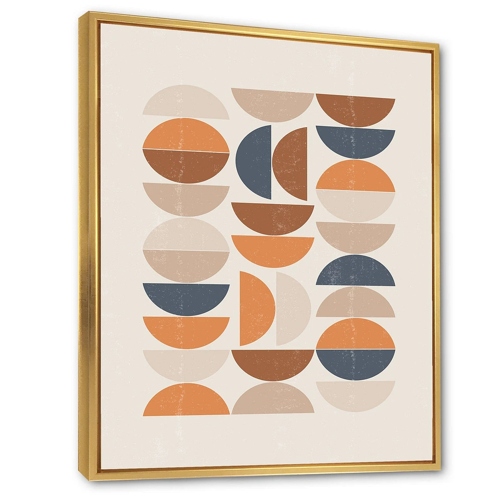 Abstract Sun and Moon S Blue Orange  Wall Art