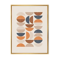 Abstract Sun and Moon S Blue Orange  Wall Art