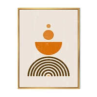 Abstract Rainbow Sun and Moon Earth Tones V  Wall Art