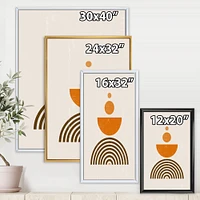Abstract Rainbow Sun and Moon Earth Tones V  Wall Art