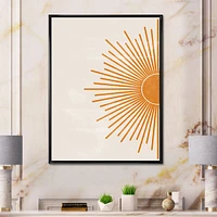 Orange Sun Print I  Canvas Wall Art
