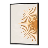 Orange Sun Print I  Canvas Wall Art