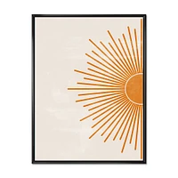 Orange Sun Print I  Canvas Wall Art